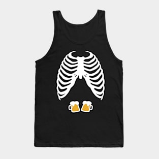 Halloween Skeleton Beer Belly X-Ray Tank Top